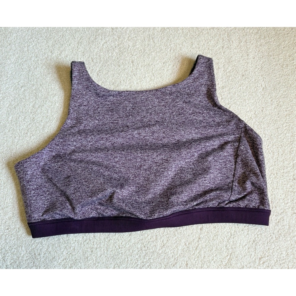 Duluth Trading Co Plushcious High Neck Bralette Maroon XL Lounge Athlesure Soft